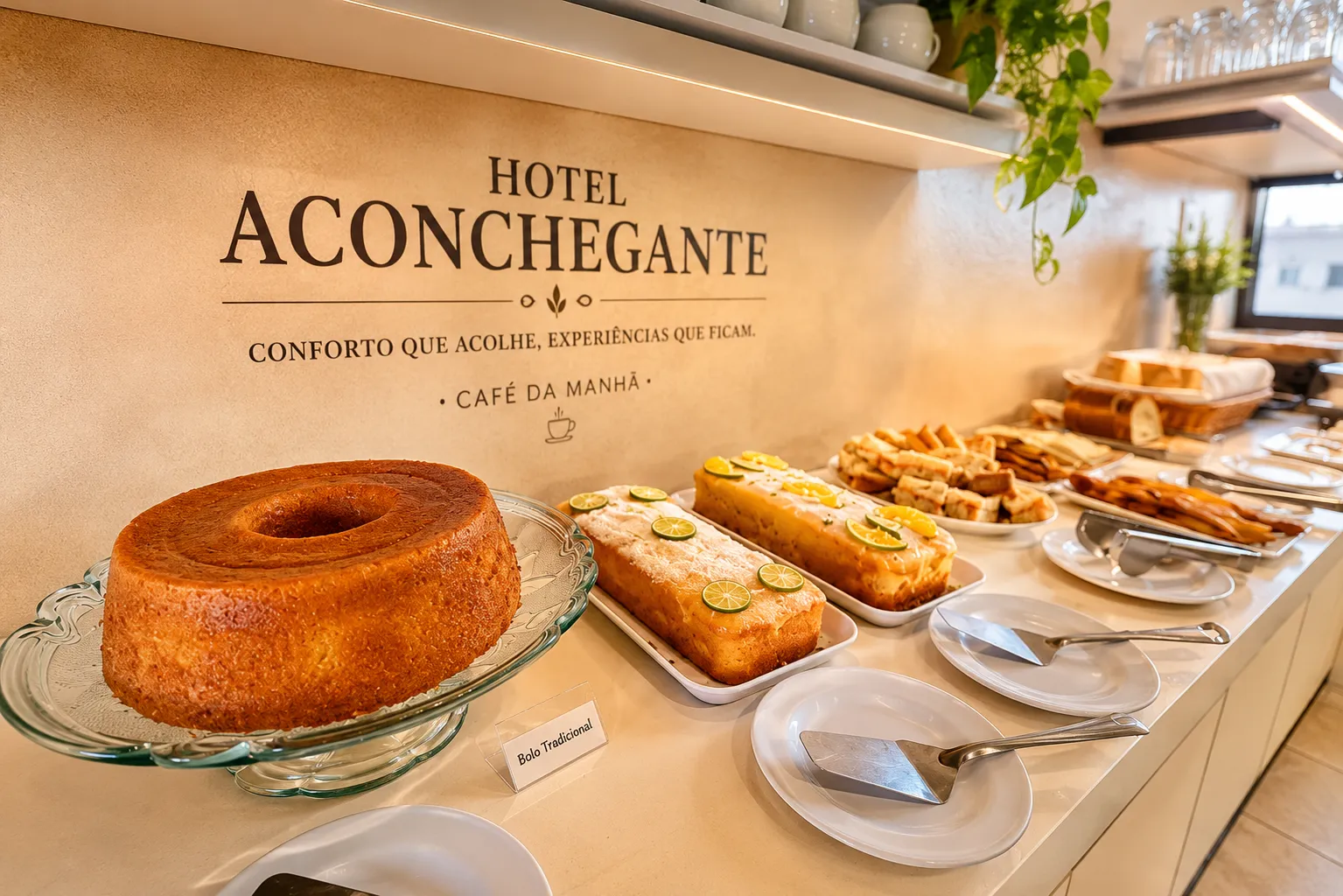 Cafe da manha do Hotel Aconchegante